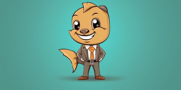 Business Executive mascot for a company logo line art Generative AI