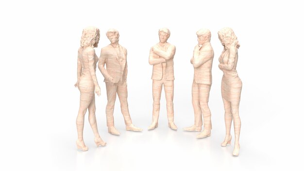 Photo the business figure for teamwork concept 3d rendering