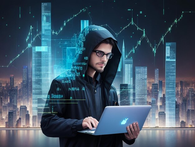 business finance data analytics graphfinancial management technologyadvisor using kpi dashboard on virtual screen