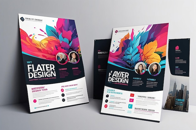 Photo business flyer template