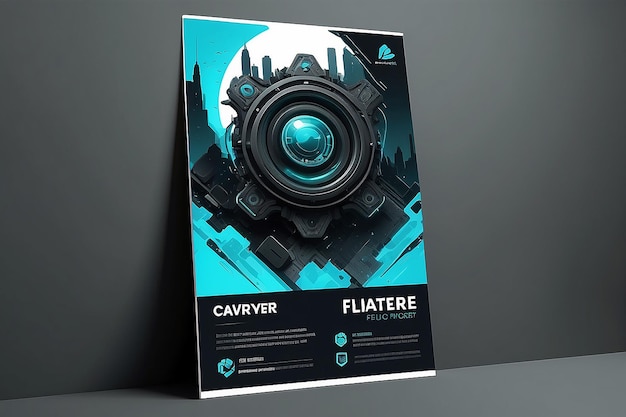 Photo business flyer template