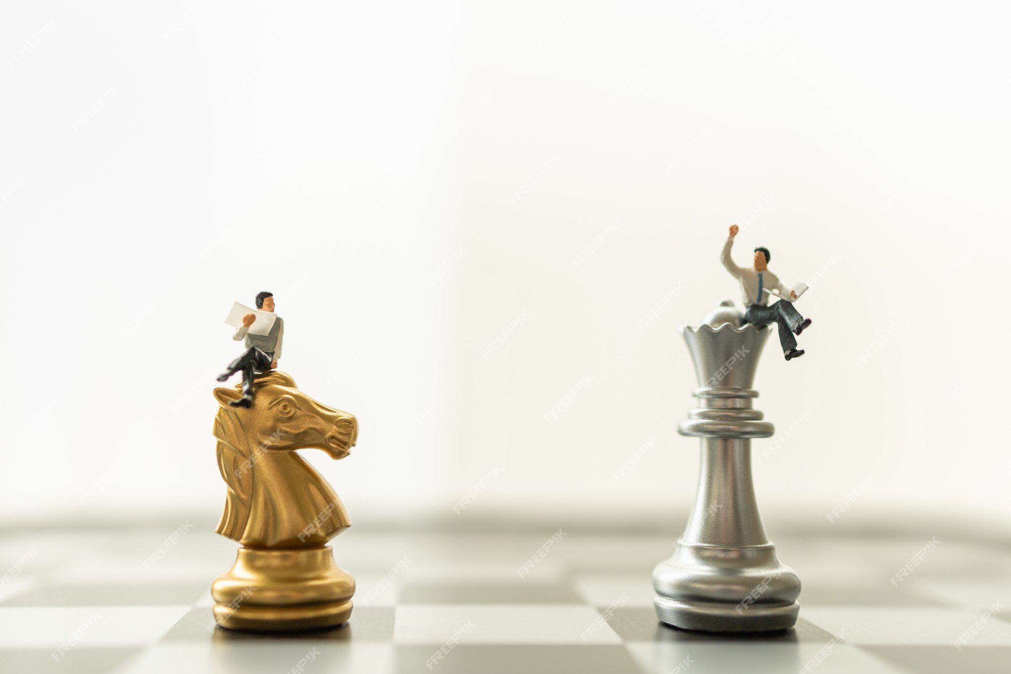 Premium Photo  Two people playing a game of chess, concept image