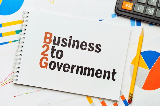 Business to government on notepad.