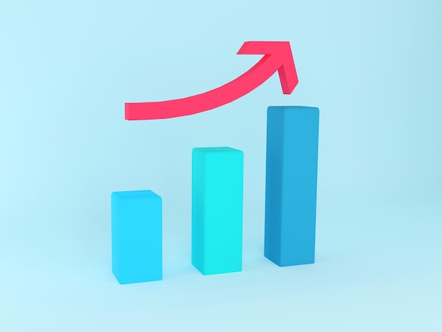 Grafico commerciale. rappresentazione 3d.