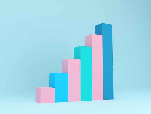 Grafico commerciale. rappresentazione 3d.