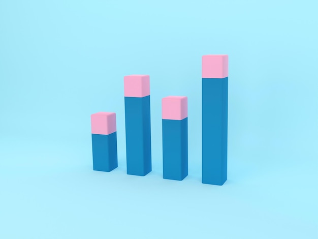 Business Graph. 3D rendering.