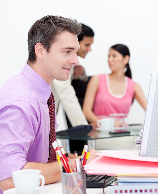 Business group showing ethnic diversity in the office