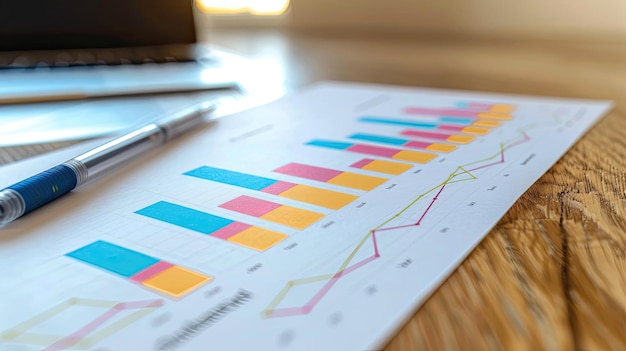 business growth graph and financial chart analysis