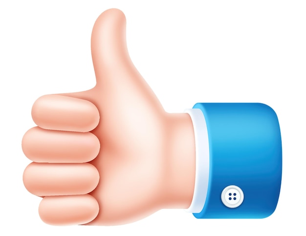 Photo business hand thumbs up sign symbol icon