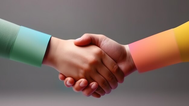 Business handshake cooperate Bright color Generative ai