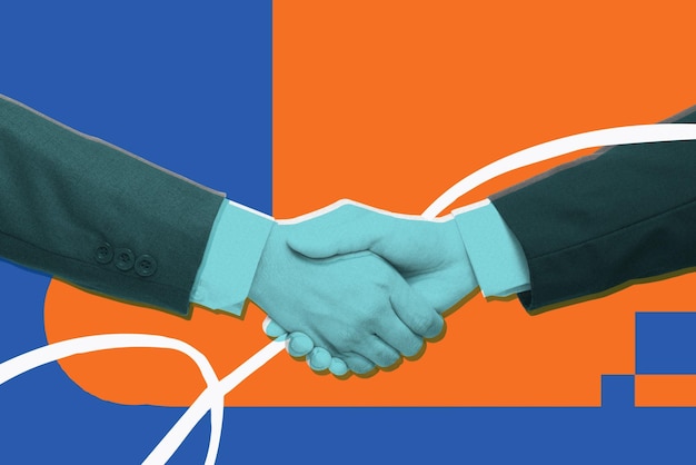 business handshake deal agreement remix