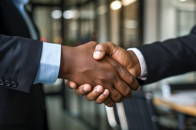 A business handshake