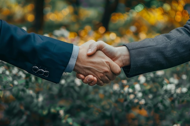 A business handshake