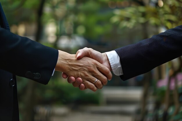 A business handshake