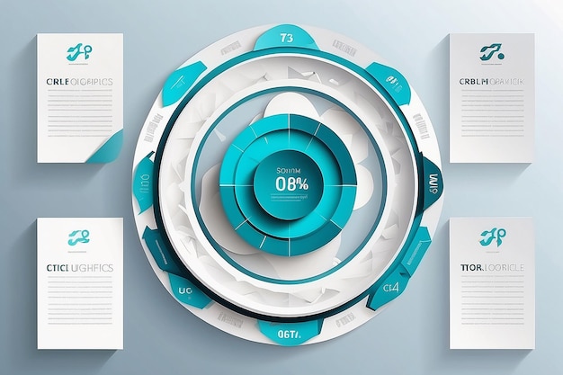 Бизнес-инфографика круг стиля оригами Векторная иллюстрация может быть использована для макета рабочего процесса баннерная диаграмма номер варианты шаговые варианты веб-дизайн