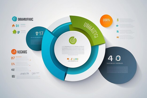 Photo business infographics circle origami style vector illustration can be used for workflow layout banner diagram number options step up options web design