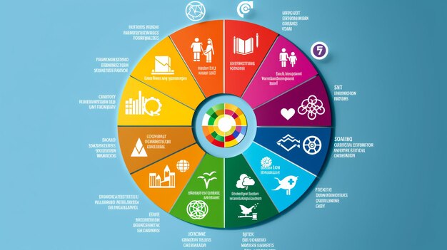 Photo business infographics set of pie chart