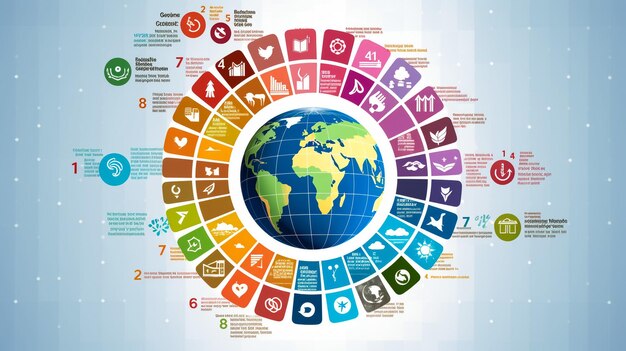 Photo business infographics set of pie chart