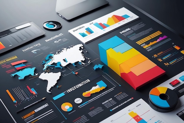 Business information and infographics concept