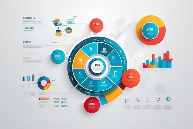 Photo business information and infographics concept