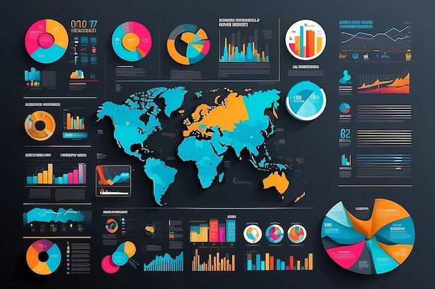 Business information and infographics concept