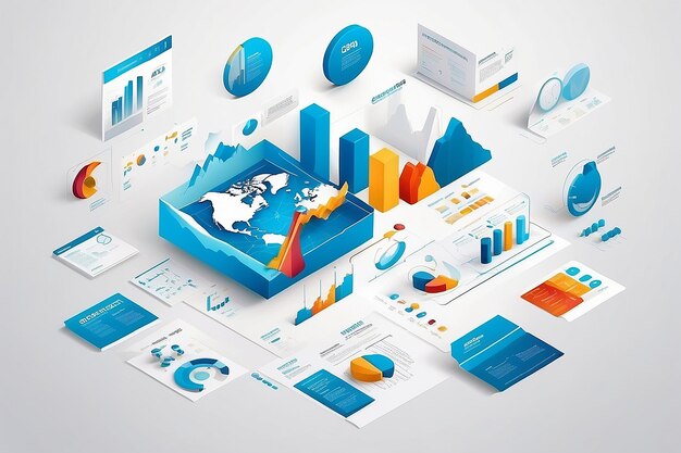 Business information and infographics concept