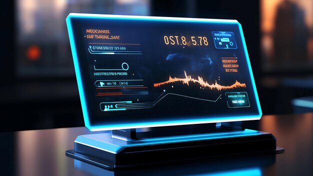 Photo business intelligence diagram graph stock trading investment dashboard generative ai