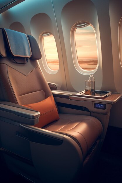 Business jet interieur business class Generatieve AI