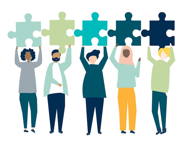 Business jigsaw png illustratie doorzichtige achtergrond