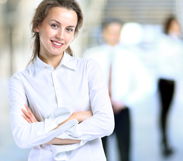 Business lady with positive look 