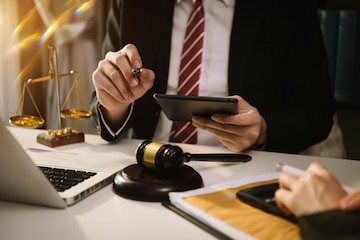 Premium Photo | Business and lawyers discussing contract papers with brass  scale on desk in office. law, legal services, advice, justice and law  concept .