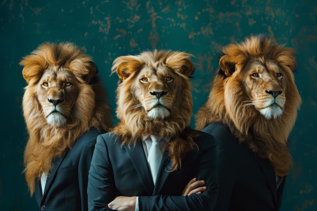 Photo the business lions confidence and power