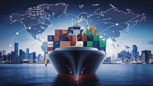 Business logistic concept import and export concept