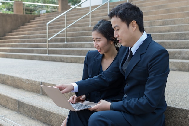 Business man and business woman