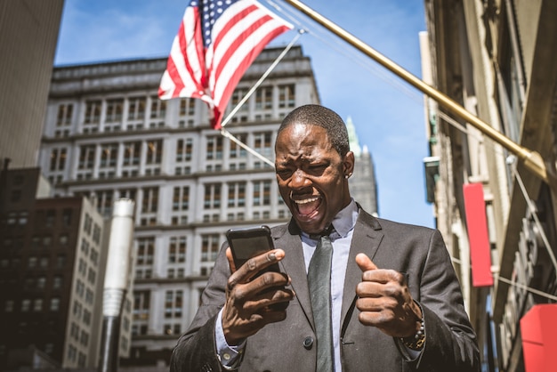 Business man having a phone call