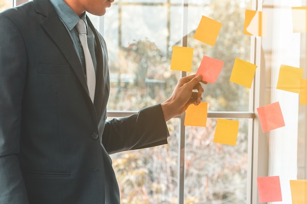 Business man presenting project plan and task in meeting room