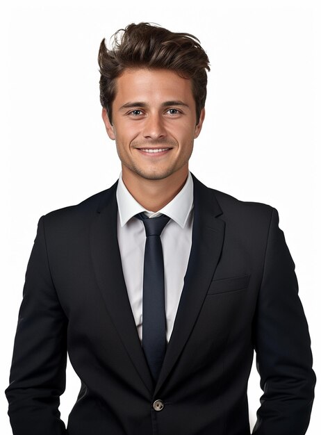 Business man in a suit white transparent background