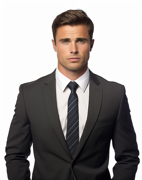 a Business man in a suit white transparent background