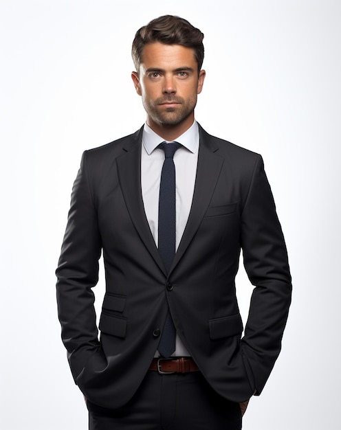 a Business man in a suit white transparent background