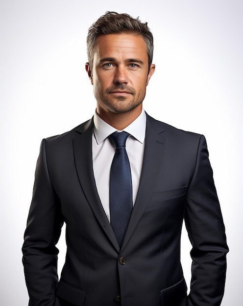 a Business man in a suit white transparent background