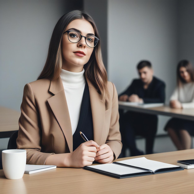 A business man women working an officehuman resources