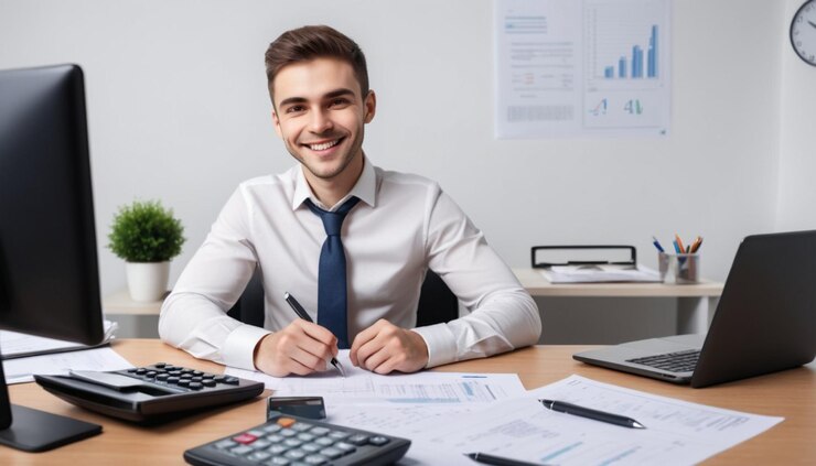 business man working in the office