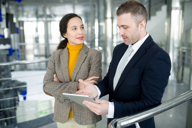 Business Manager with Female Employee