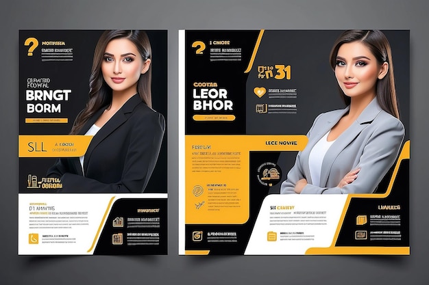 Business marketing banner for flyer and social media post template