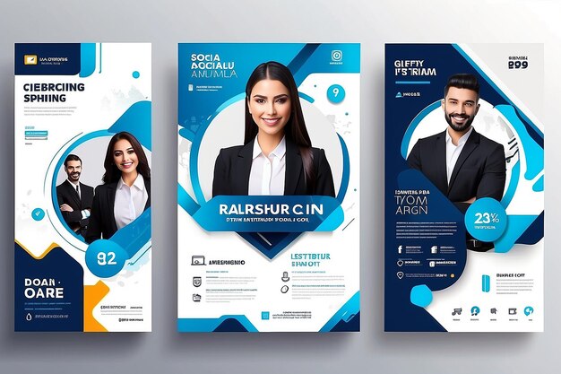 Business marketing banner for flyer and social media post template