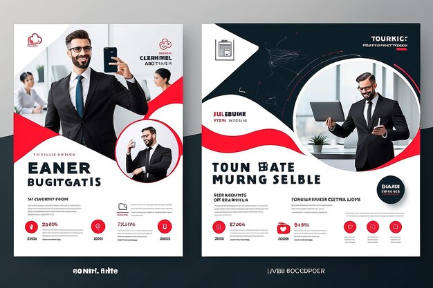 Business marketing banner for flyer and social media post template