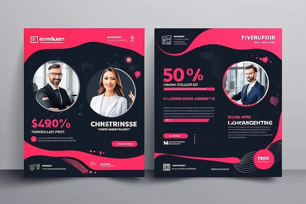 Business marketing banner for flyer and social media post template