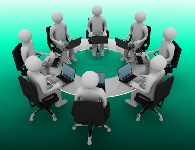 business meeting concept. 3d rendered illustration