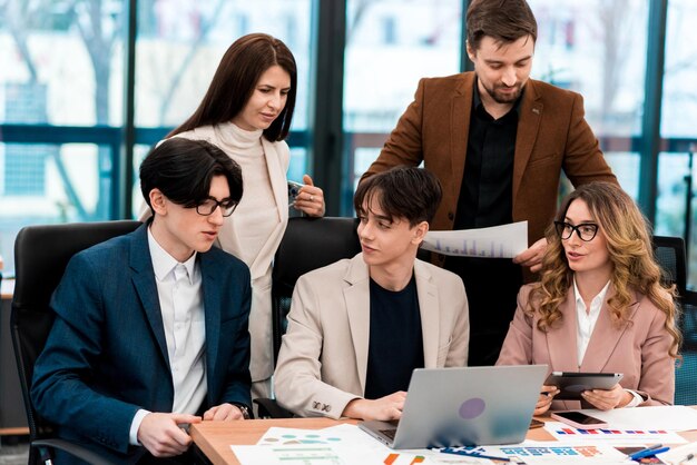 Business meeting in an office