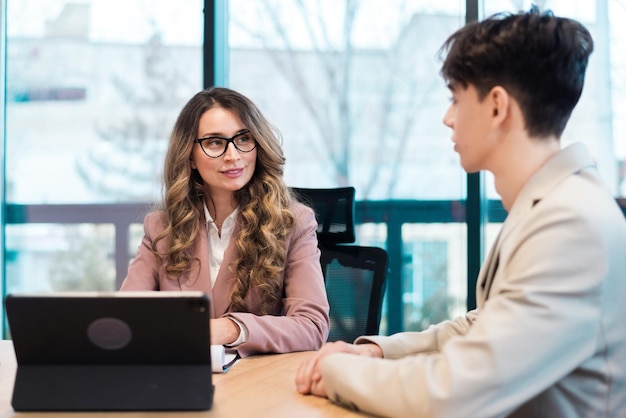 Business meeting in an office